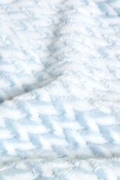 Homescapes Mora Faux Fur Velvet Throw in Blue - Size: 130 cm x 160 cm - thumbnail 4