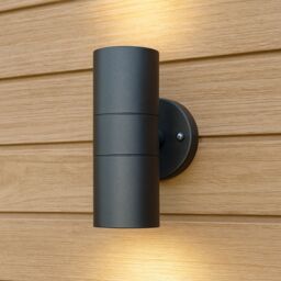CGC Lighting 'Leon' Black Stainless Steel GU10 Up & Down Outdoor Wall Light IP44 - thumbnail 9