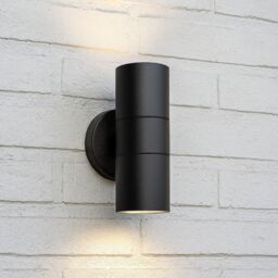 CGC Lighting 'Leon' Black Stainless Steel GU10 Up & Down Outdoor Wall Light IP44 - thumbnail 6