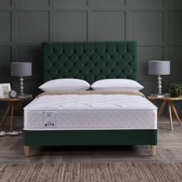 Rest Relax Poppy Coil Sprung Quilted Mattress in White - Size: Small Double - thumbnail 1