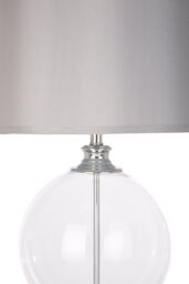 Orsina Edna Small Silver Silk Shade Table Lamp - thumbnail 5