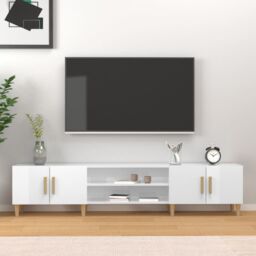 Berkfield Home TV Cabinet High Gloss White 180x31.5x40 cm Engineered Wood