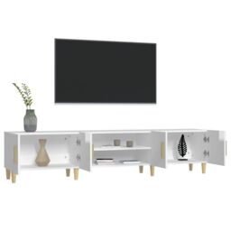 Berkfield Home TV Cabinet High Gloss White 180x31.5x40 cm Engineered Wood - thumbnail 5