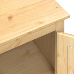 Berkfield Home Wardrobe Corona 76x50x170 cm Solid Wood Pine in Natural - Size: 76 x 50 x 170 cm - thumbnail 7