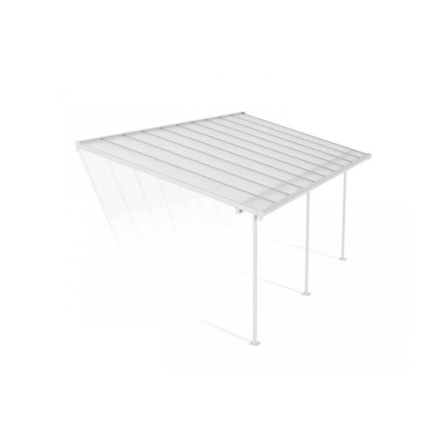 Palram Patio Cover Sierra 3 x 6.10 Clear - L619 x W299 x H305 cm - White - image 1
