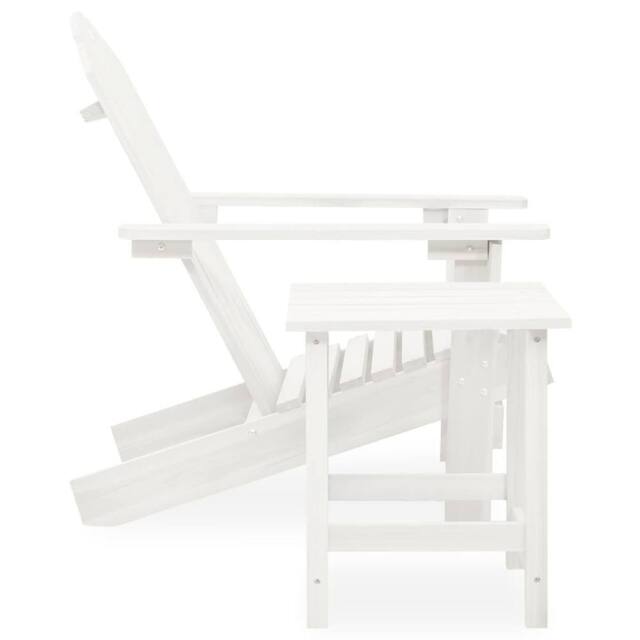 Berkfield Home Elegant Garden Adirondack Chair with Table Solid Fir Wood White - image 1