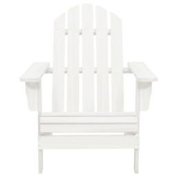 Berkfield Home Elegant Garden Adirondack Chair with Table Solid Fir Wood White - thumbnail 6