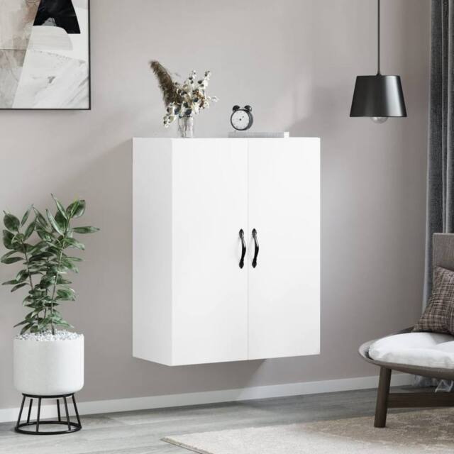 Berkfield Home Wall Mounted Cabinet White 69.5x34x90 cm Engineered Wood - image 1
