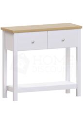 Home Discount Vida Designs Arlington 2 Drawer Console Table Storage Organizer in White - thumbnail 6