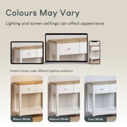 Home Discount Vida Designs Arlington 2 Drawer Console Table Storage Organizer in White - thumbnail 7