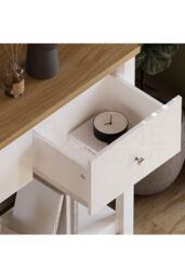 Home Discount Vida Designs Arlington 2 Drawer Console Table Storage Organizer in White - thumbnail 4