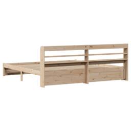 Berkfield Home Beautiful Bed Frame with Headboard without Mattress 180x200 cm Su in Light Brown - Size: Super King - thumbnail 8
