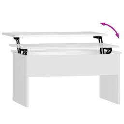 Berkfield Home Modern Coffee Table White 80x50.5x41.5 cm Engineered Wood - thumbnail 6