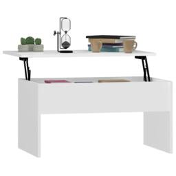 Berkfield Home Modern Coffee Table White 80x50.5x41.5 cm Engineered Wood - thumbnail 7
