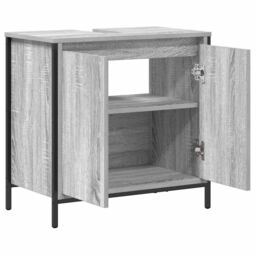 Berkfield Home Bathroom Basin Cabinet Grey Sonoma 60x34.5x60 cm - thumbnail 5