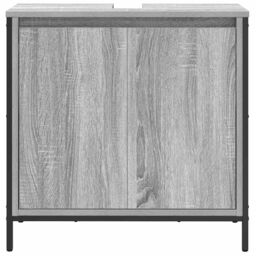 Berkfield Home Bathroom Basin Cabinet Grey Sonoma 60x34.5x60 cm - thumbnail 6