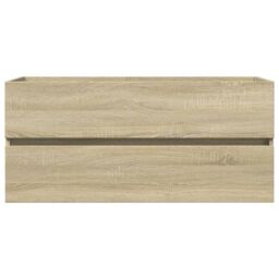 Berkfield Home 2 Piece Bathroom Furniture Set Ceramic & Engineered Wood in Brown - thumbnail 5
