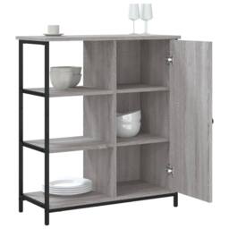 Berkfield Home Sideboard Grey Sonoma 70x30x80 cm Engineered Wood - Size: 70 x 30 x 80 cm - thumbnail 4