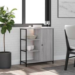 Berkfield Home Sideboard Grey Sonoma 70x30x80 cm Engineered Wood - Size: 70 x 30 x 80 cm - thumbnail 2