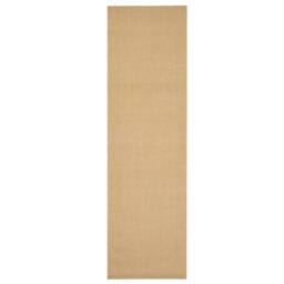 Berkfield Home Rug Natural Sisal 100x350 cm in Brown - Size: Medium - thumbnail 1