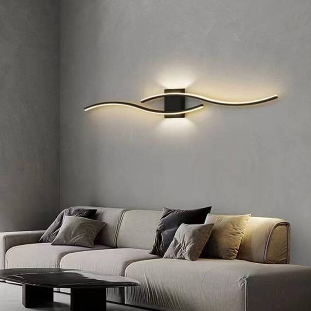 COMELY Indoor Wall Lights, Black Modern LED Wall Lights 27W, Warm White 3000K - image 1