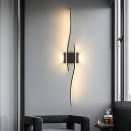 COMELY Indoor Wall Lights, Black Modern LED Wall Lights 27W, Warm White 3000K - thumbnail 5