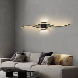 COMELY Indoor Wall Lights, Black Modern LED Wall Lights 27W, Warm White 3000K - thumbnail 1