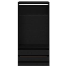 Berkfield Home Black Oak Wardrobe - 100 x 50 x 200 cm - Made from Engineered Wood - thumbnail 7