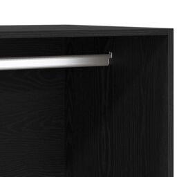 Berkfield Home Black Oak Wardrobe - 100 x 50 x 200 cm - Made from Engineered Wood - thumbnail 9