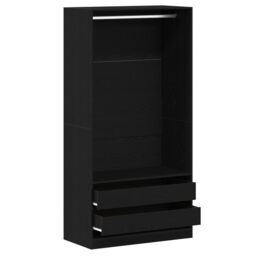 Berkfield Home Black Oak Wardrobe - 100 x 50 x 200 cm - Made from Engineered Wood - thumbnail 5