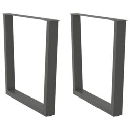 Berkfield Home Dining Table Legs V-Shape 2 pcs Anthracite 90x(72-73.3) cm Steel - thumbnail 1