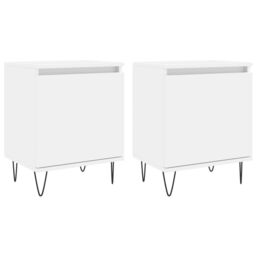 Berkfield Home Bedside Cabinets 2 pcs White 40x30x50 cm Engineered Wood - Size: 40 x 30 x 50 cm - thumbnail 2