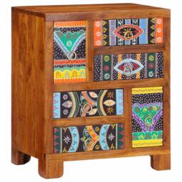 Berkfield Home Sideboard Multicolour 50x35x60 Solid Wood Acacia - thumbnail 2