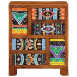 Berkfield Home Sideboard Multicolour 50x35x60 Solid Wood Acacia - thumbnail 5