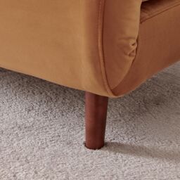 FurnitureboxUK Bobby Orange Velvet Double Folding Sofa Bed - thumbnail 7