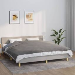 Berkfield Home Weighted Blanket with Cover Grey 155x220 cm 11 kg Fabric - thumbnail 2