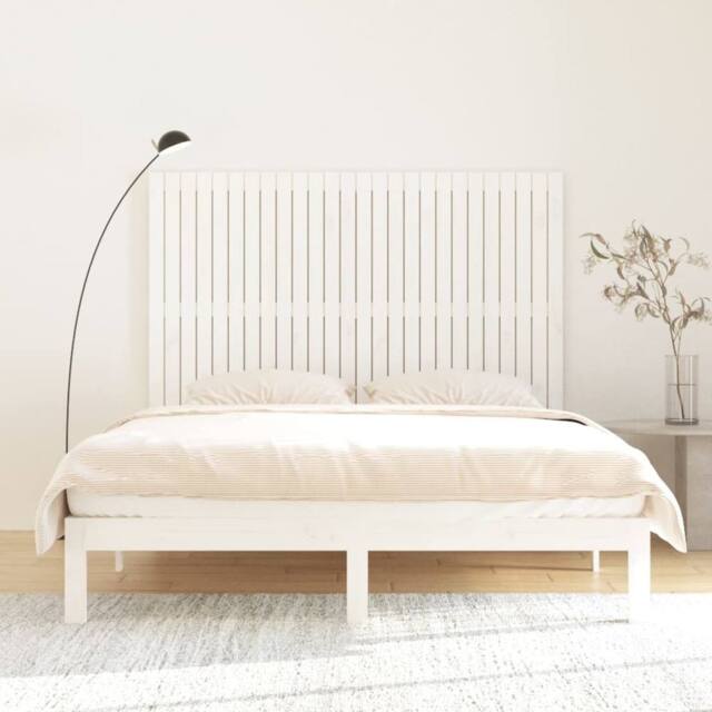 Berkfield Home Wall Headboard White 166x3x110 cm Solid Wood Pine - Size: 166 x 3 x 110 cm - image 1