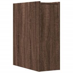 Berkfield Home Narrow Bathroom Cupboard with Wheels Brown Oak Engineered Wood - thumbnail 6