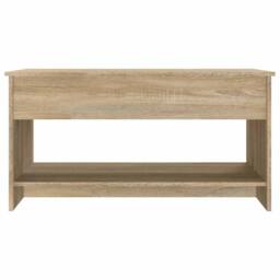 Berkfield Home 809650 Coffee Table Sonoma Oak 102x50x52, 5 cm Engineered Wood in Light Tan - thumbnail 6