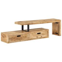 Berkfield Home TV Stand Solid Wood Mango in Brown - thumbnail 6