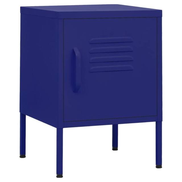 Berkfield Home Nightstand Navy Blue 35x35x51 cm Steel - Size: 35 x 35 x 51 cm - image 1