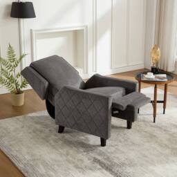 Living and Home Gray Fabric single sofa in Grey - thumbnail 3