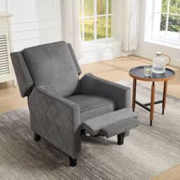 Living and Home Gray Fabric single sofa in Grey - thumbnail 2