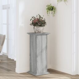 Berkfield Home Plant Stand Grey Sonoma 33x33x80 cm Engineered Wood - Size: 33 x 33 x 80 cm