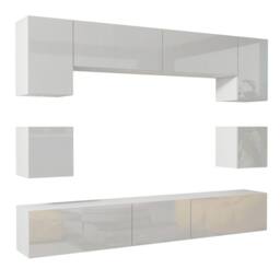 Creative Furniture Panorama Wall TV Unit - White with Gloss Doors - thumbnail 6