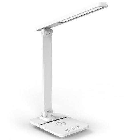 Nicoman White Desk Lamp with Wireless & USB Phone Charger - image 1