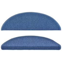 Berkfield Home Stair Mats 10 pcs 56x17x3 cm Blue - Size: Medium - thumbnail 4