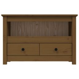 Berkfield Home TV Cabinet Honey Brown 79x35x52 cm Solid Wood Pine - Size: 79 x 35 x 52 cm - thumbnail 6