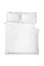 Catherine Lansfield 'So Soft Mono Frill' Duvet Cover Set in Pink - Size: King - thumbnail 4