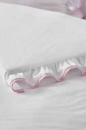Catherine Lansfield 'So Soft Mono Frill' Duvet Cover Set in Pink - Size: King - thumbnail 3